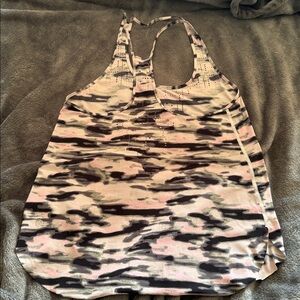 Lululemon Pink and Black Camouflage tank